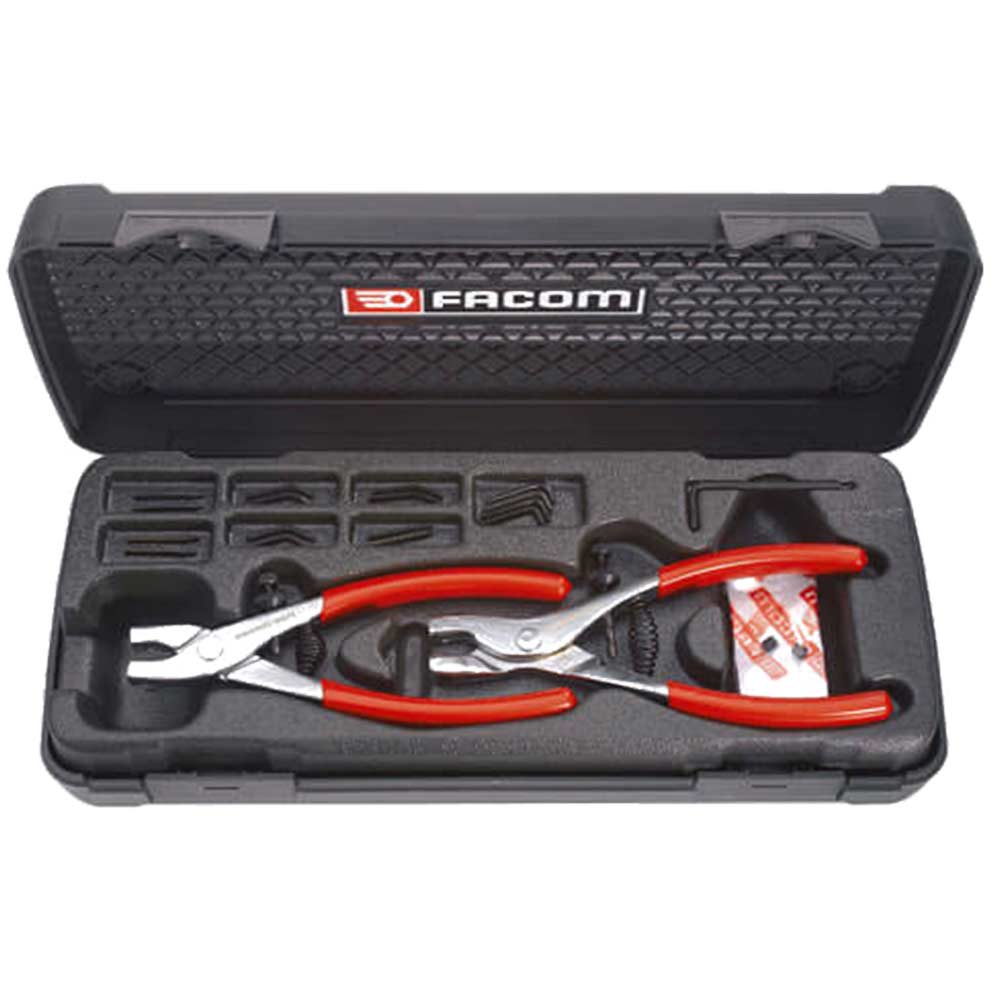 Image of Facom 18 Piece Interchangeable Tip Inside & Outside Circlip Pliers Set