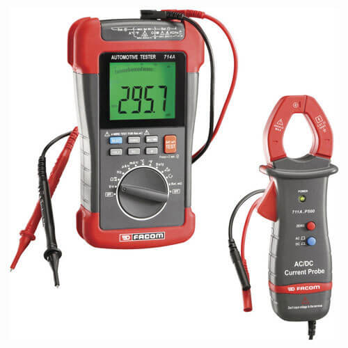 Facom Automotive Multimeter & Ammeter Clamp Set with Cover
