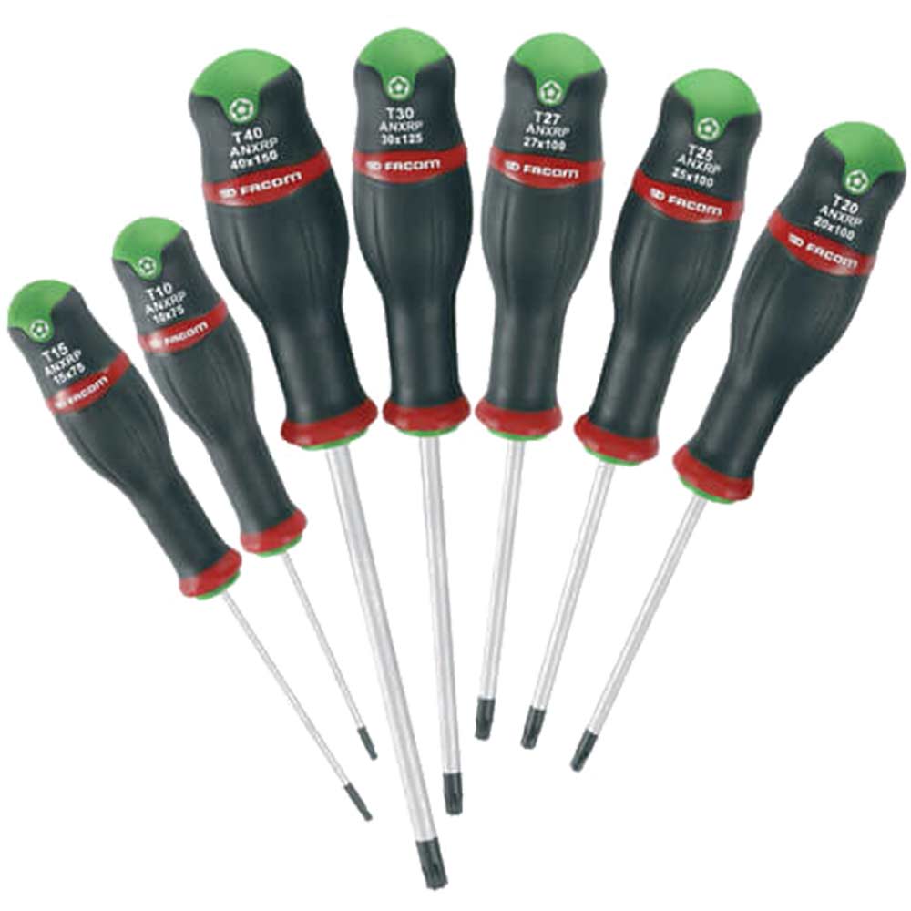 Image of Facom 7 Piece Protwist Security Torx Plus 5 Point Screwdriver Set