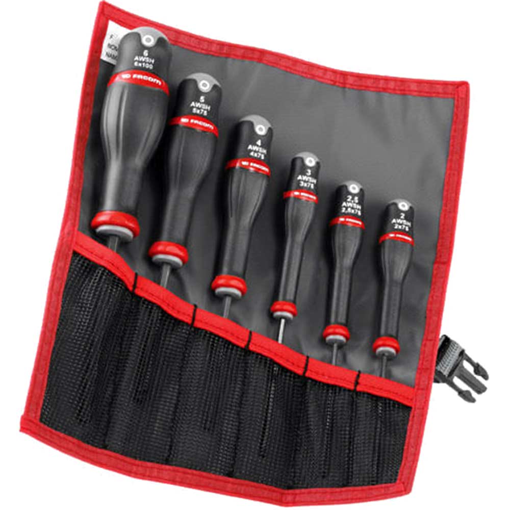 Facom 6 Piece Ball End Hexagon Screwdriver Set