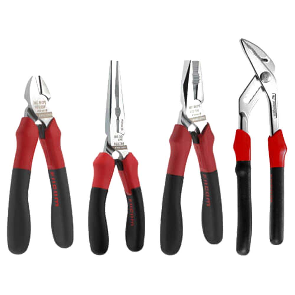 Image of Facom 4 Piece Chrome Finish Plier Set