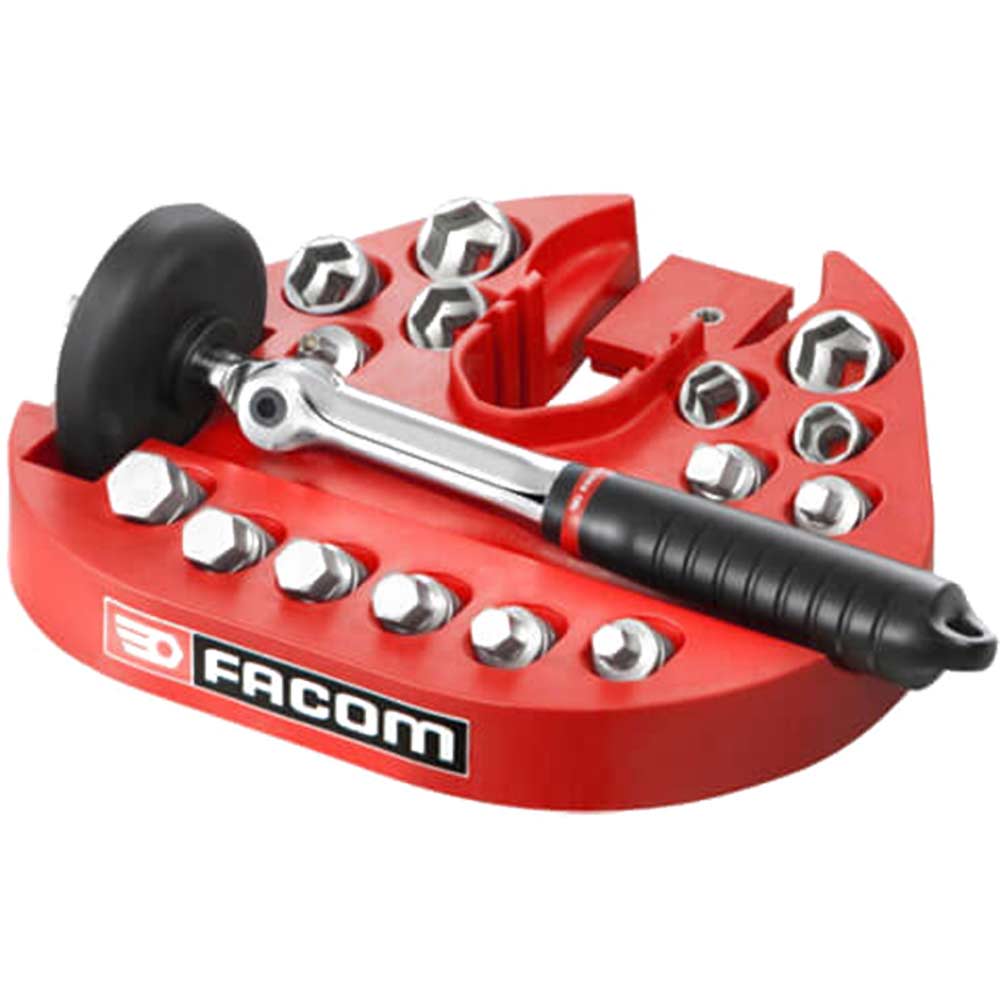 Facom Drain Oil Wrench & 15 Piece Magnetic Socket Bit Set