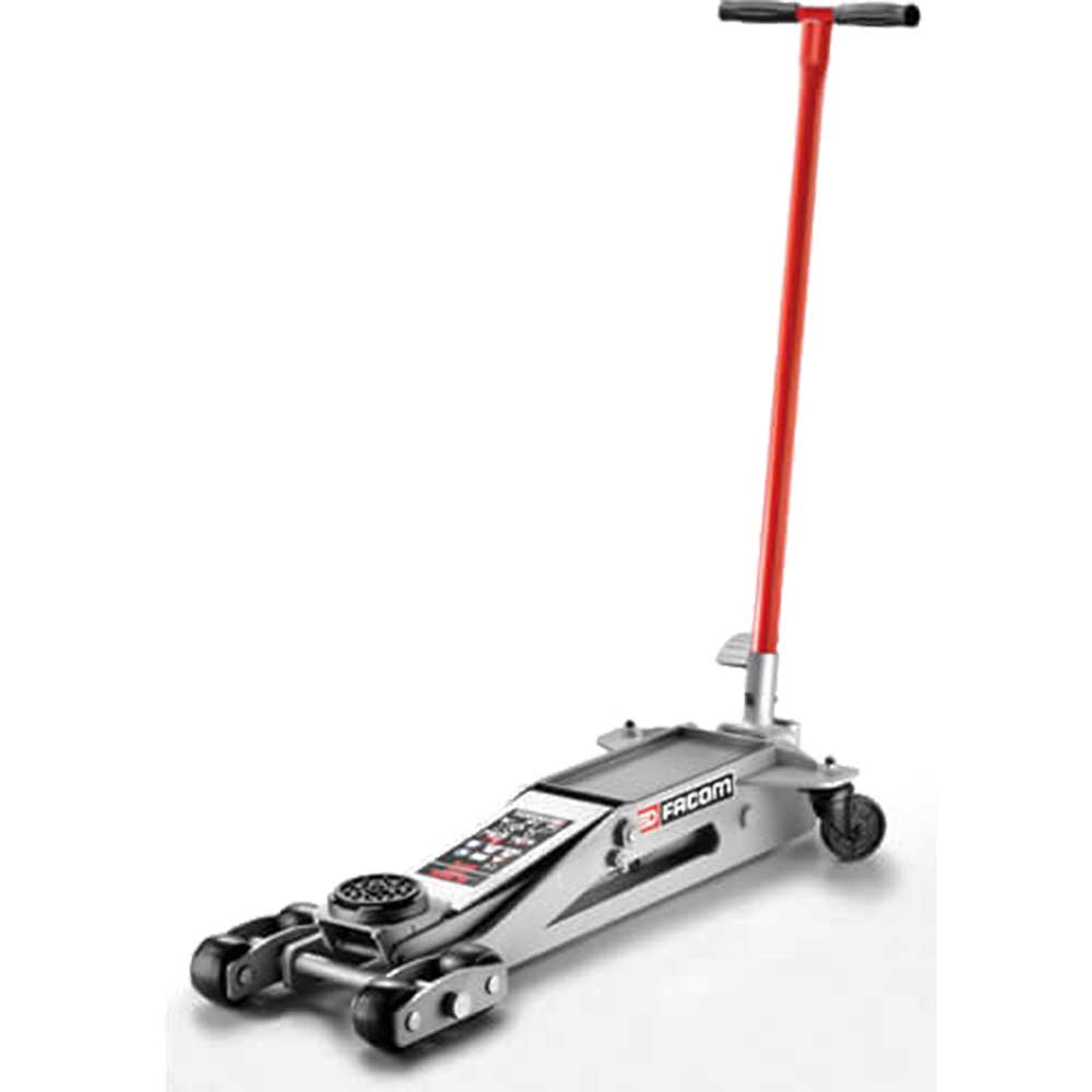 Facom 2 Tonne Trolley Jack with Bogie Wheels 75 - 465mm Lift