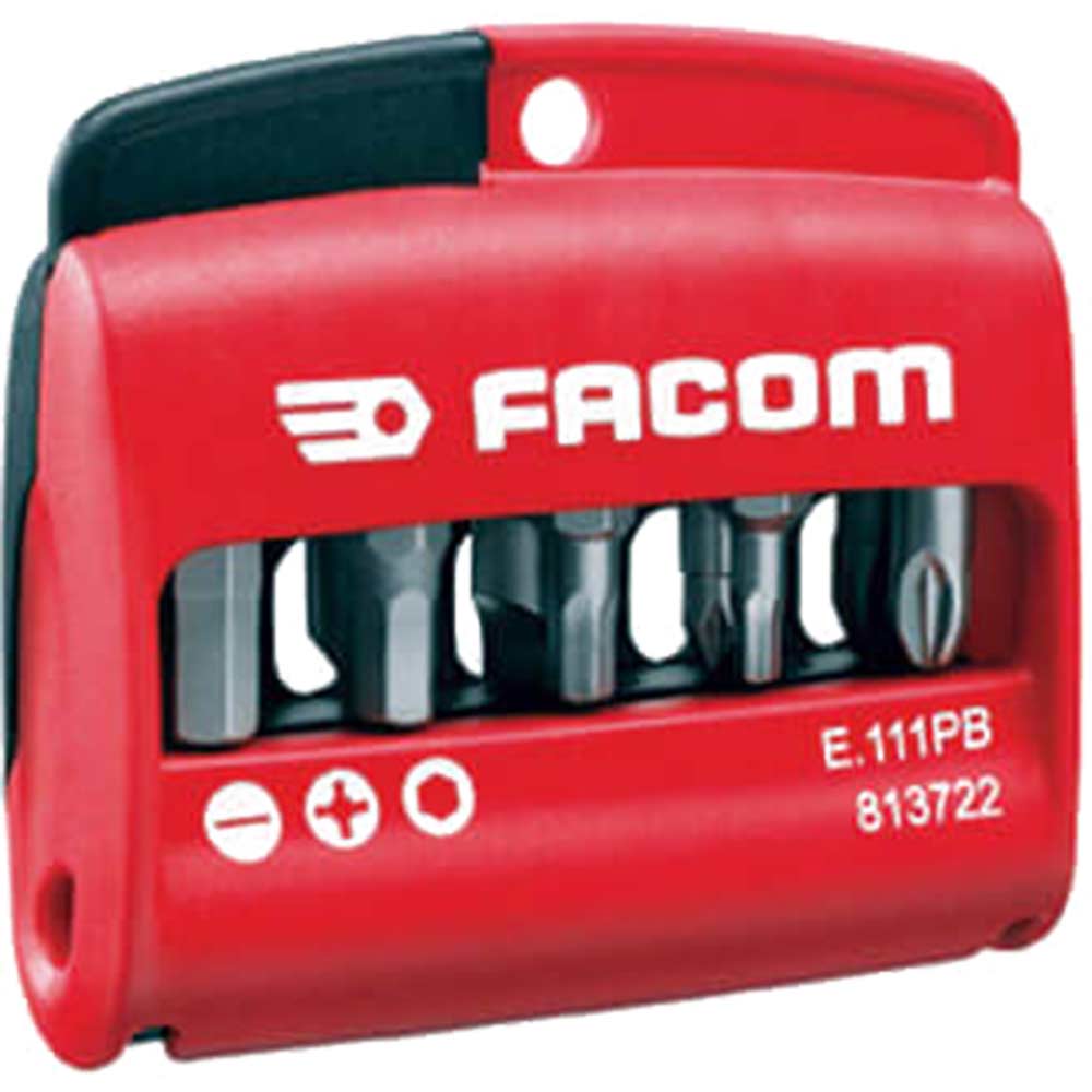Image of Facom 11 Piece Bit Set Slotted / Pozi / Torx in Compact Case