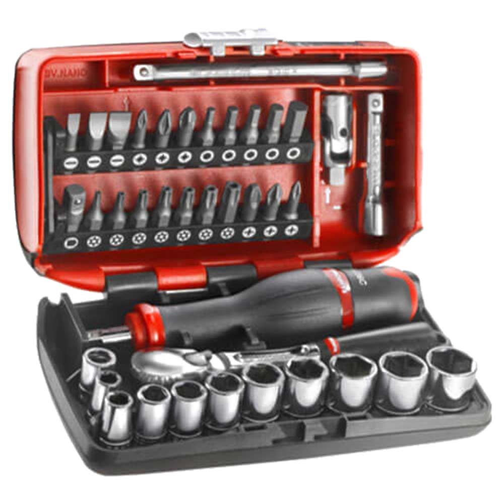 Image of Facom 38 Piece 1/4&quot; Square Drive NANO Socket & Bit Set Metric
