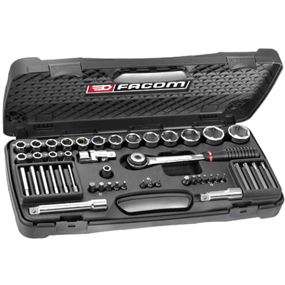 Image of Facom 64 Piece 1/2&quot; Square Drive Socket Set Metric