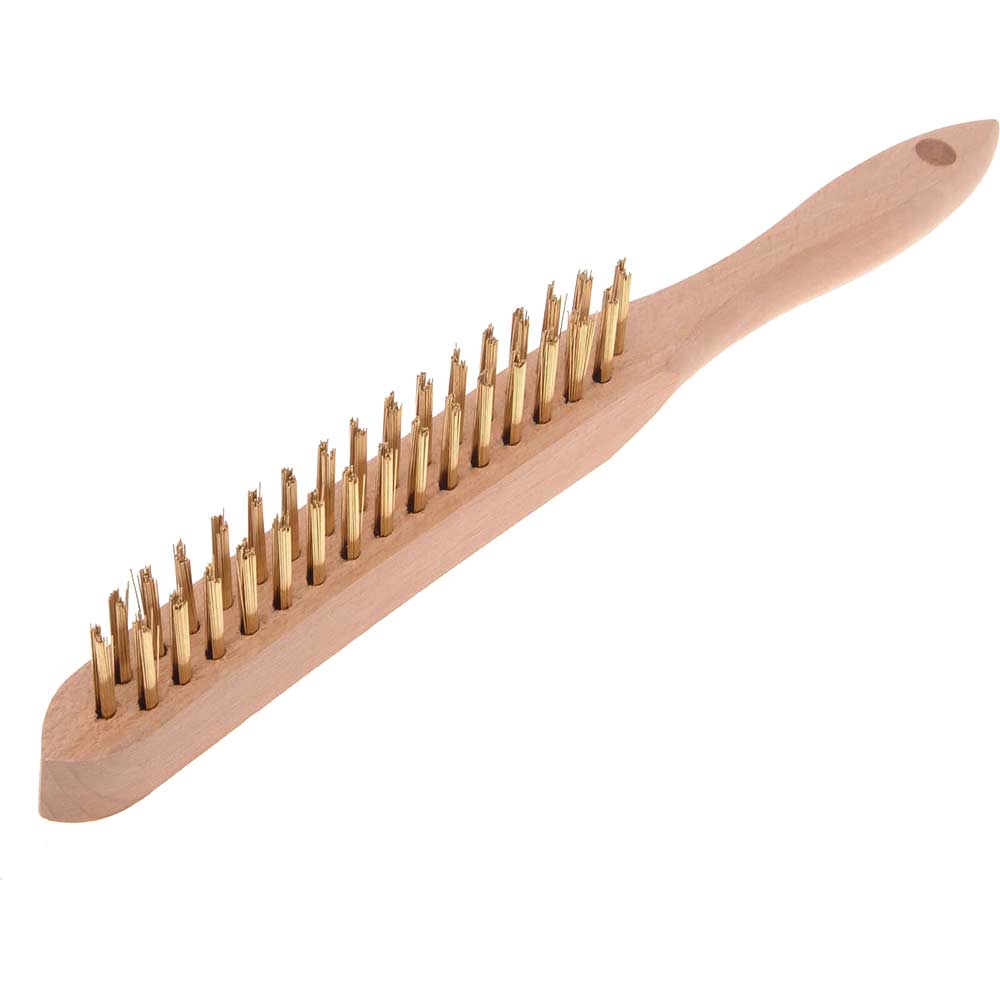 Image of Faithfull Brass Scratch Wire Brush 2 Row