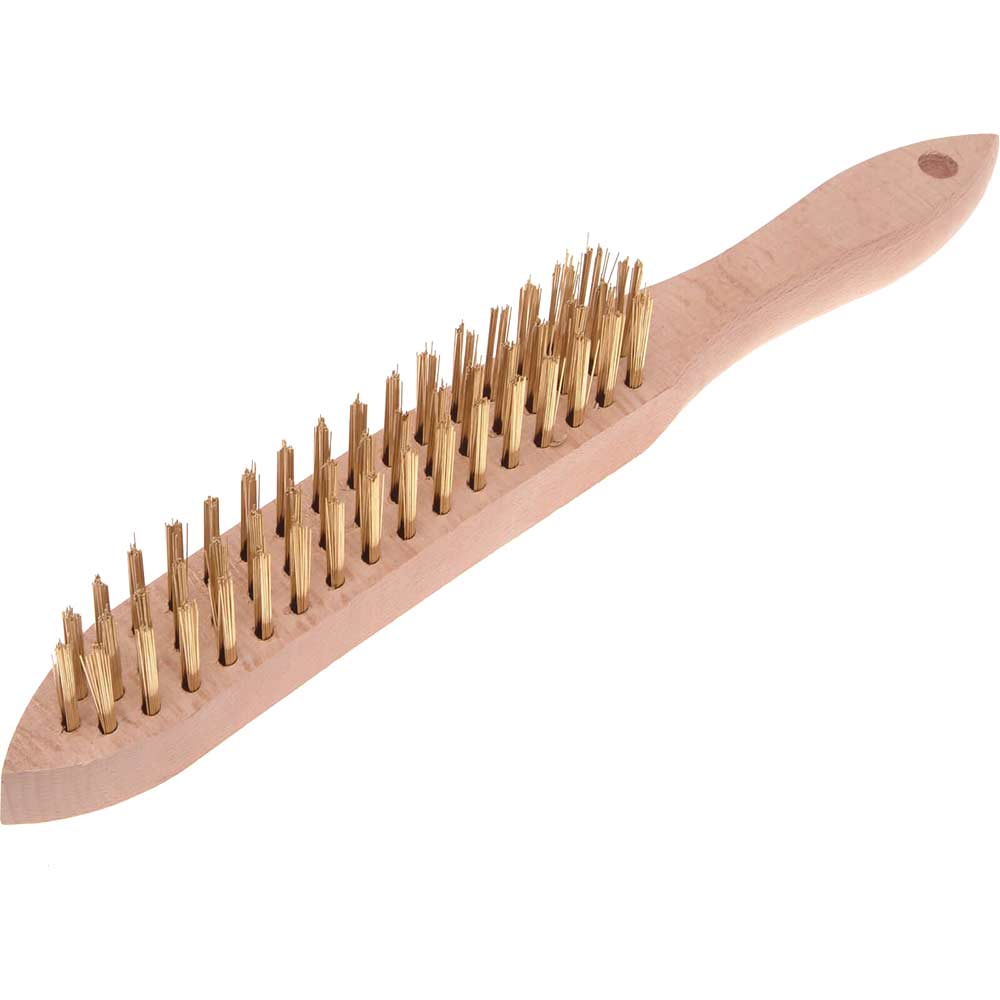 Faithfull Brass Scratch Wire Brush 3 Row
