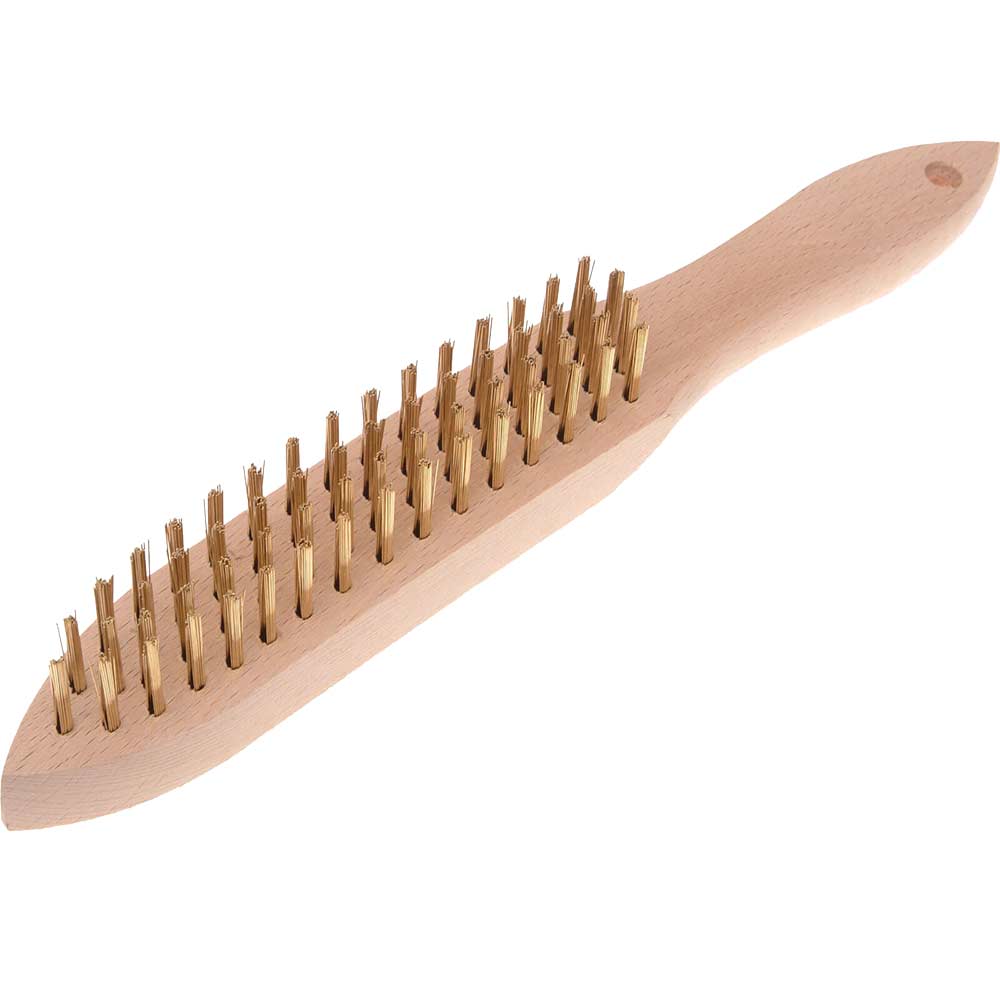 Faithfull Brass Scratch Wire Brush 4 Row
