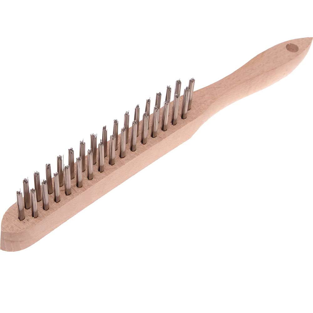 Faithfull Stainless Steel Scratch Wire Brush 2 Row