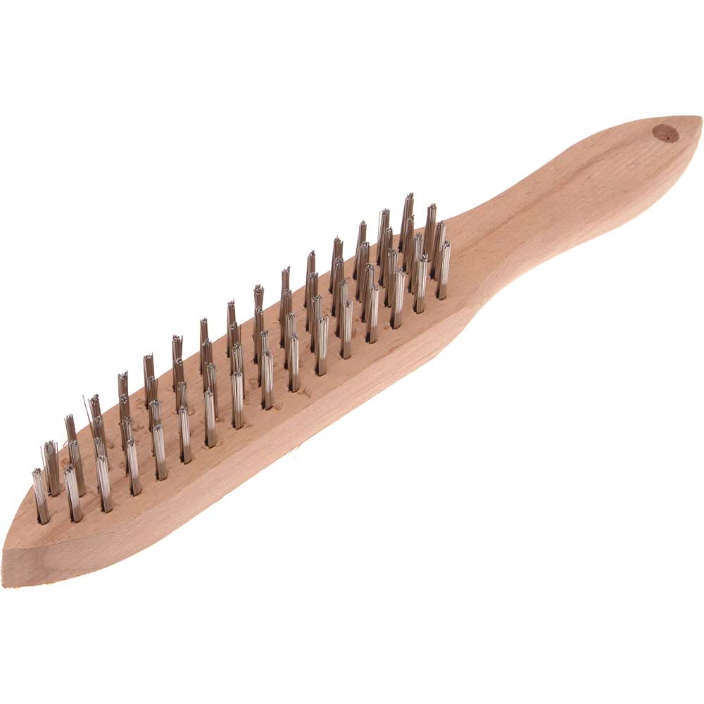 Faithfull Stainless Steel Scratch Wire Brush 4 Row