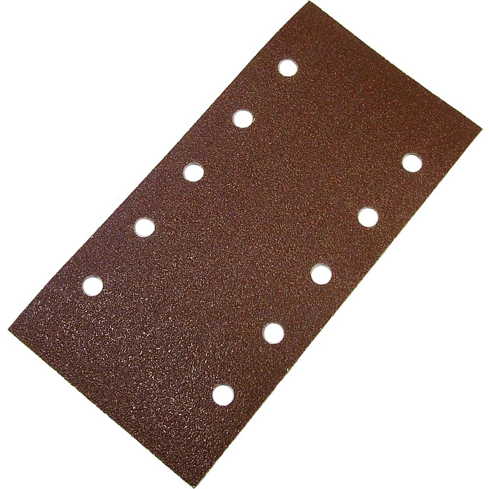 Image of Faithfull 1/2 Orbital Sanding Sheets 115 x 280mm Hook & Loop Punched Assorted Grit Pack of 5