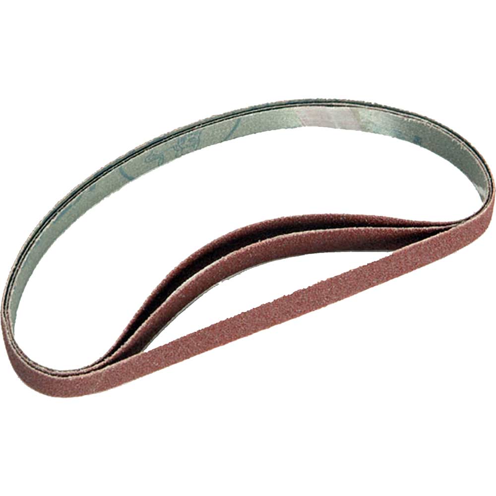 Faithfull Cloth Aluminium Oxide Sanding File Belts 13mm x 455mm Assorted Grit Pack of 5