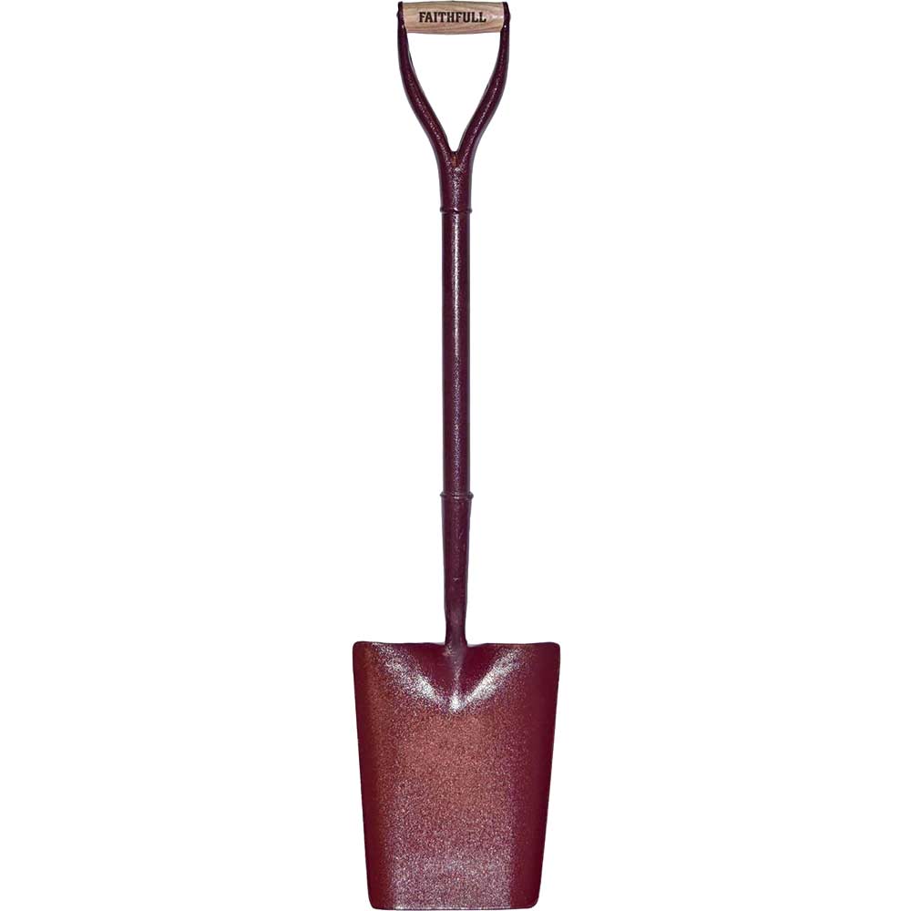 Image of Faithfull Heavy Duty All Steel Shovel Taper Mouth D Handle