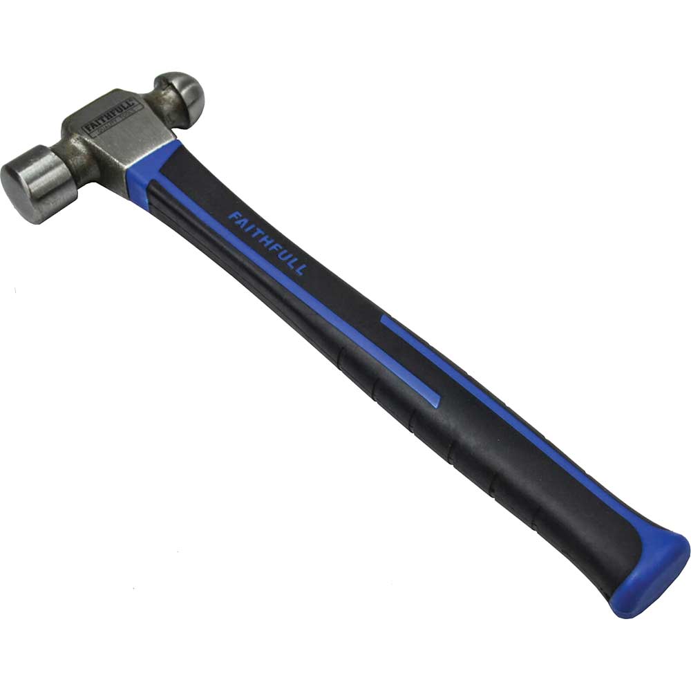 Faithfull Ball Pein Hammer with Fibre Glass Shaft 454g / 16oz