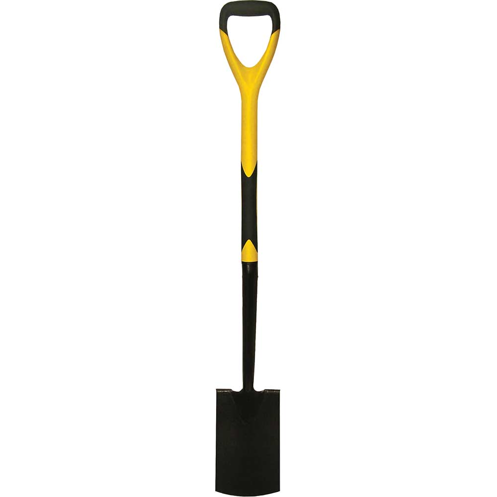 Faithfull Fibreglass Shaft Garden Border Spade Softgrip D Handle