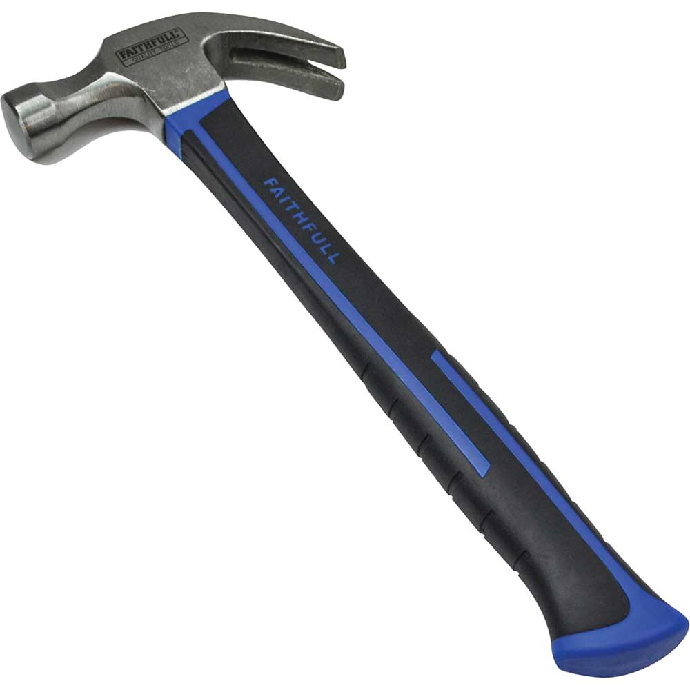 Image of Faithfull Fibre Glass Handled Claw Hammer 20Oz