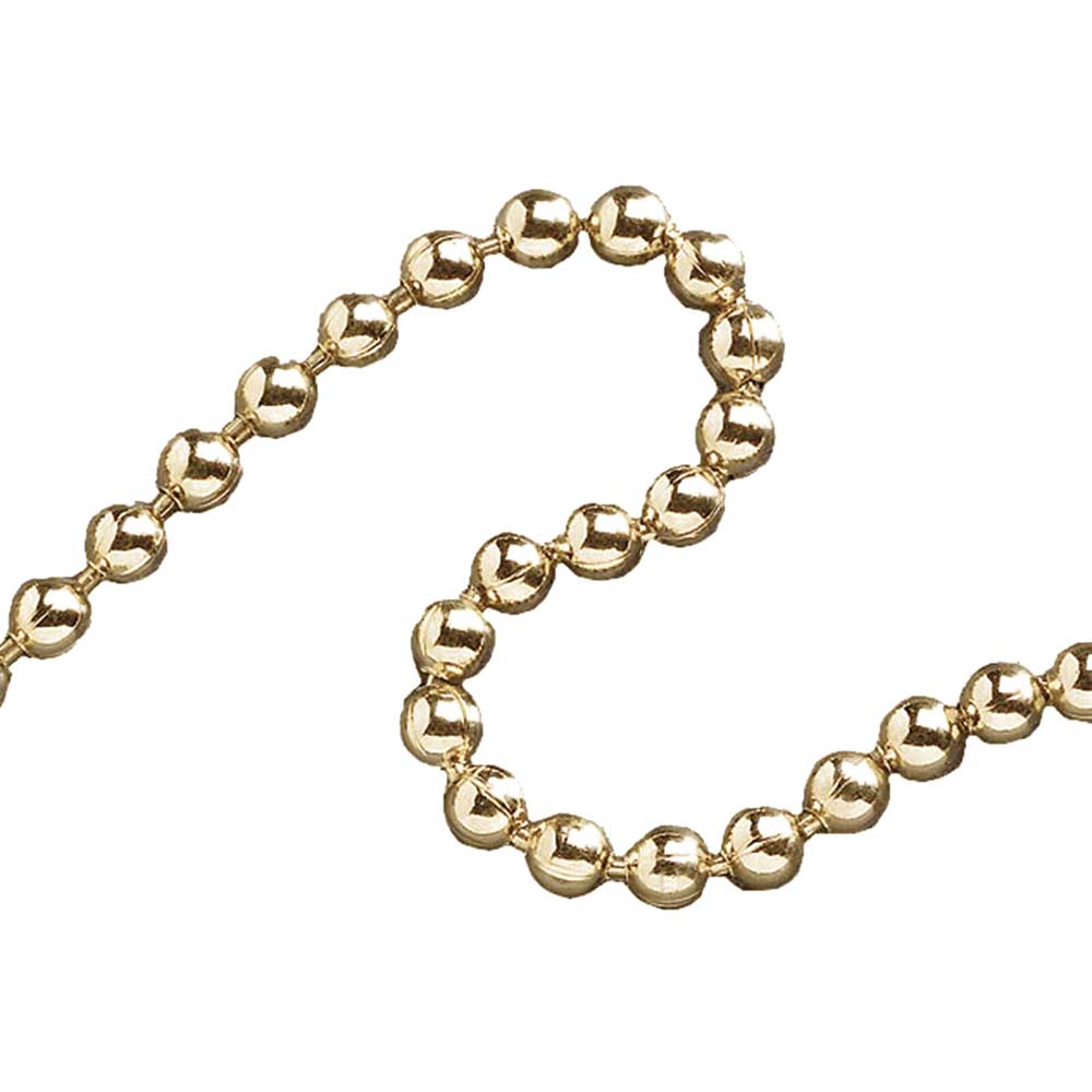 Faithfull Ball Chain Polished Brass 3.2mm x 10 Metre