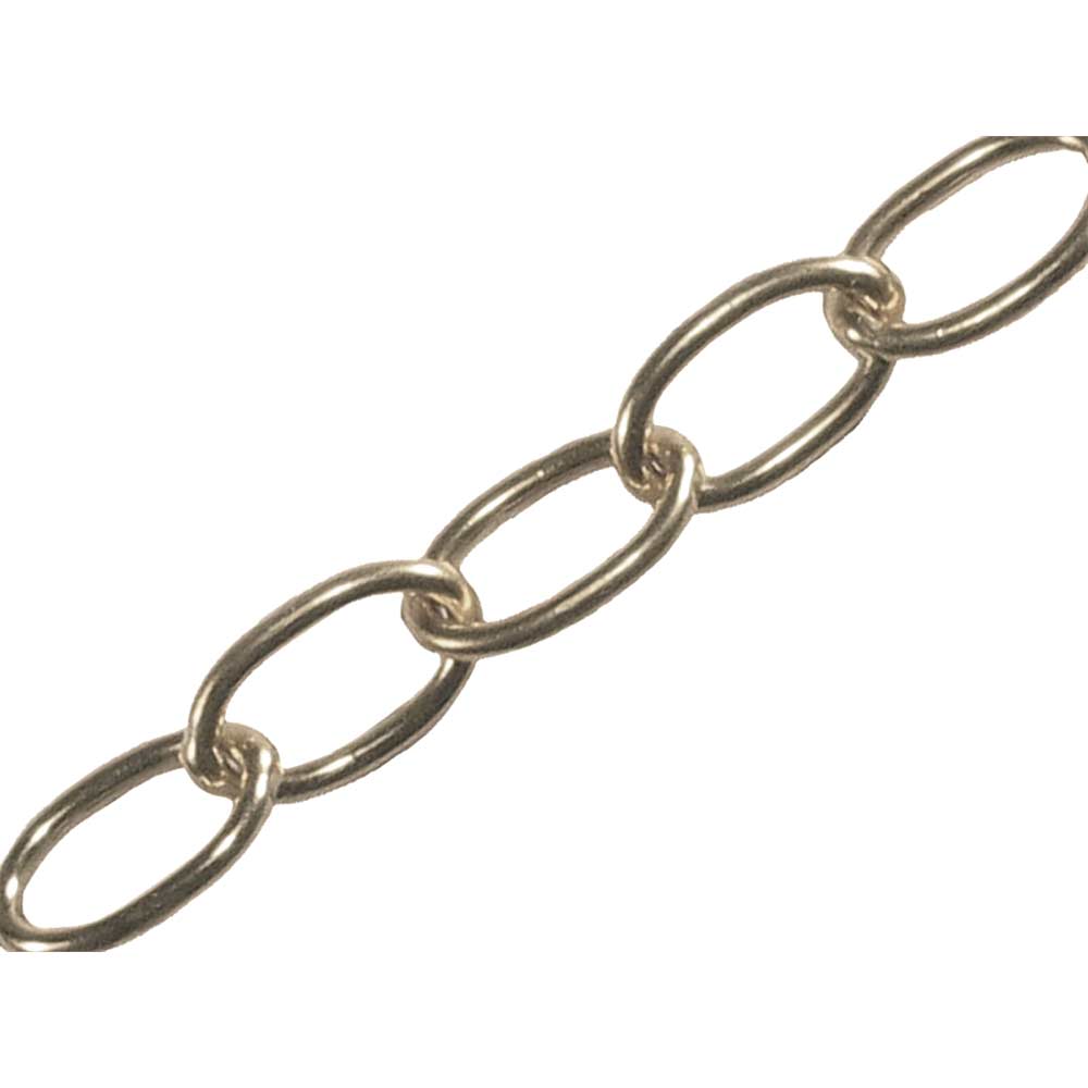 Image of Faithfull Oval Chrome Chain 1.8mm x 10 Metre