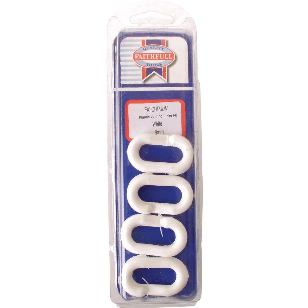 Faithfull 8mm Plastic Joining Links White