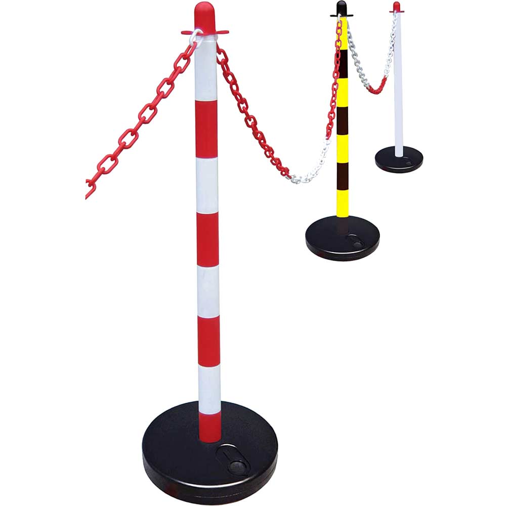 Faithfull Plastic Post for Chain Red / White