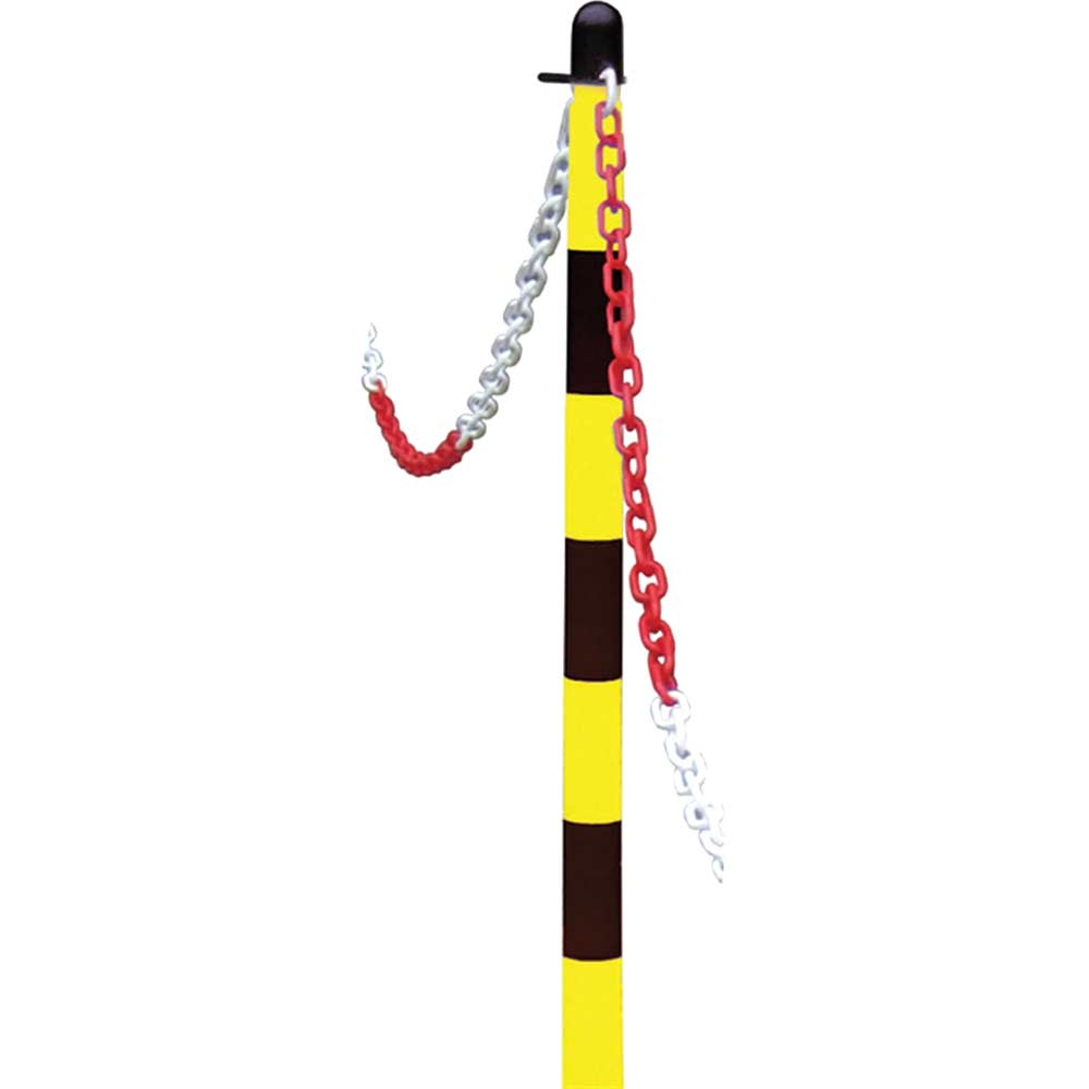 Faithfull Plastic Post for Chain Yellow / Black