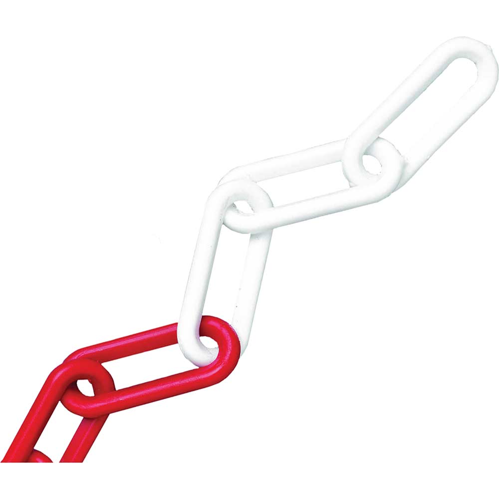 Faithfull Plastic Chain 8mm x 12.5 Metre Red / White