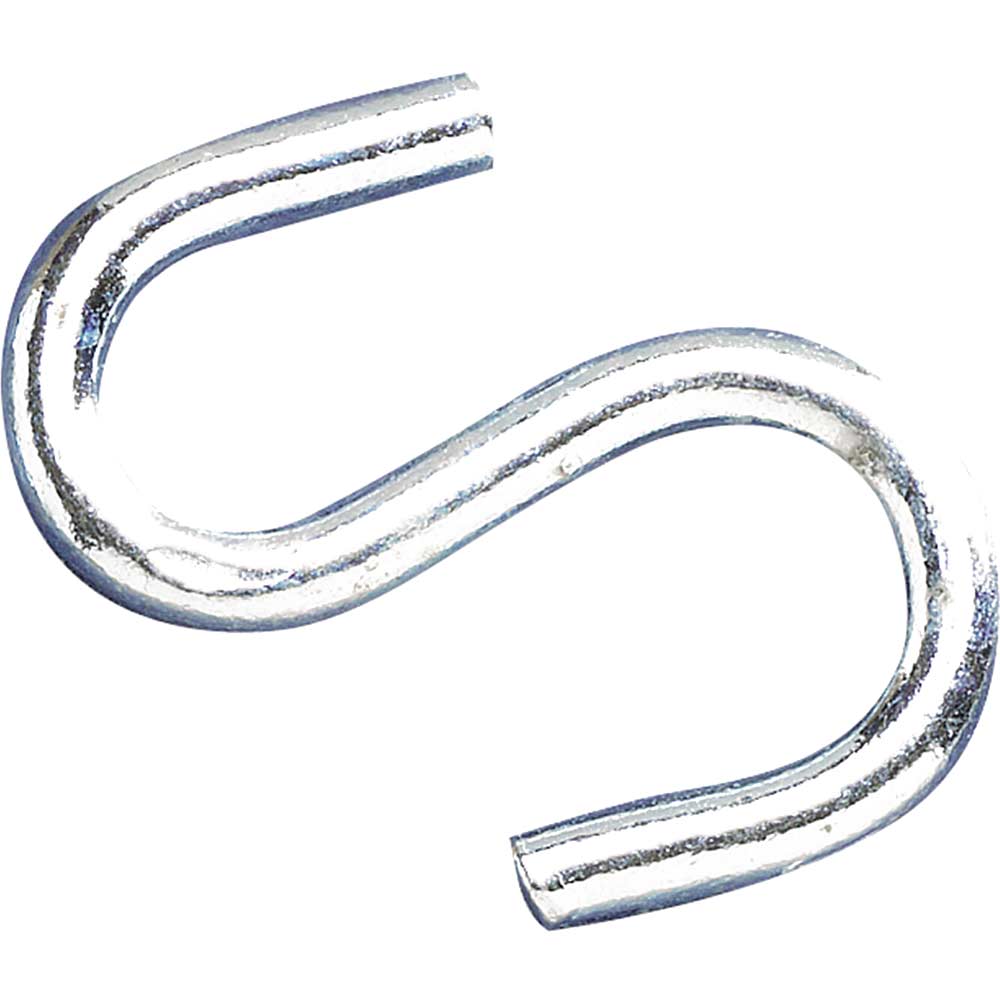 Faithfull Galvanised S Hooks 5mm Pack of 10