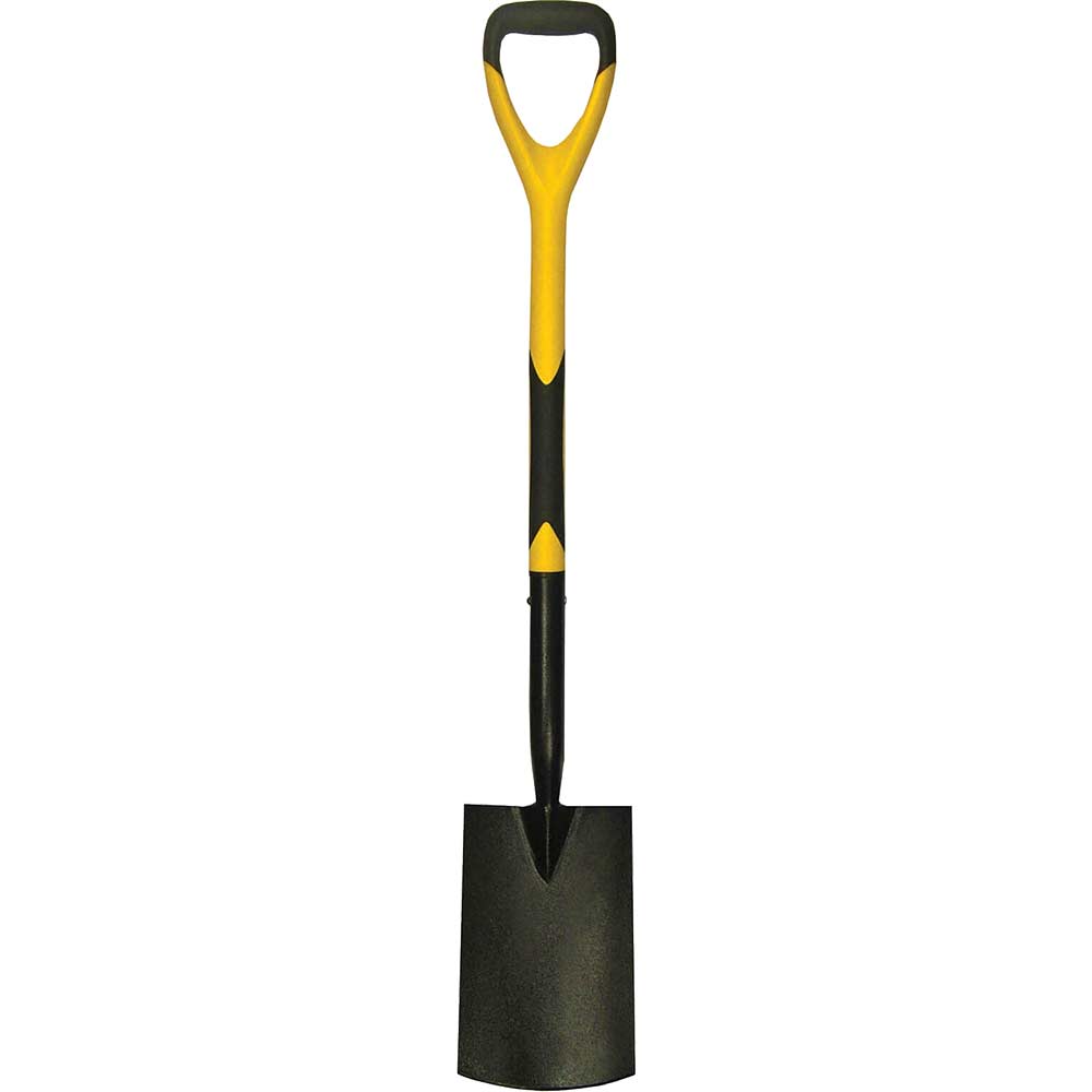 Faithfull Fibreglass Shaft Garden Digging Spade Softgrip D Handle