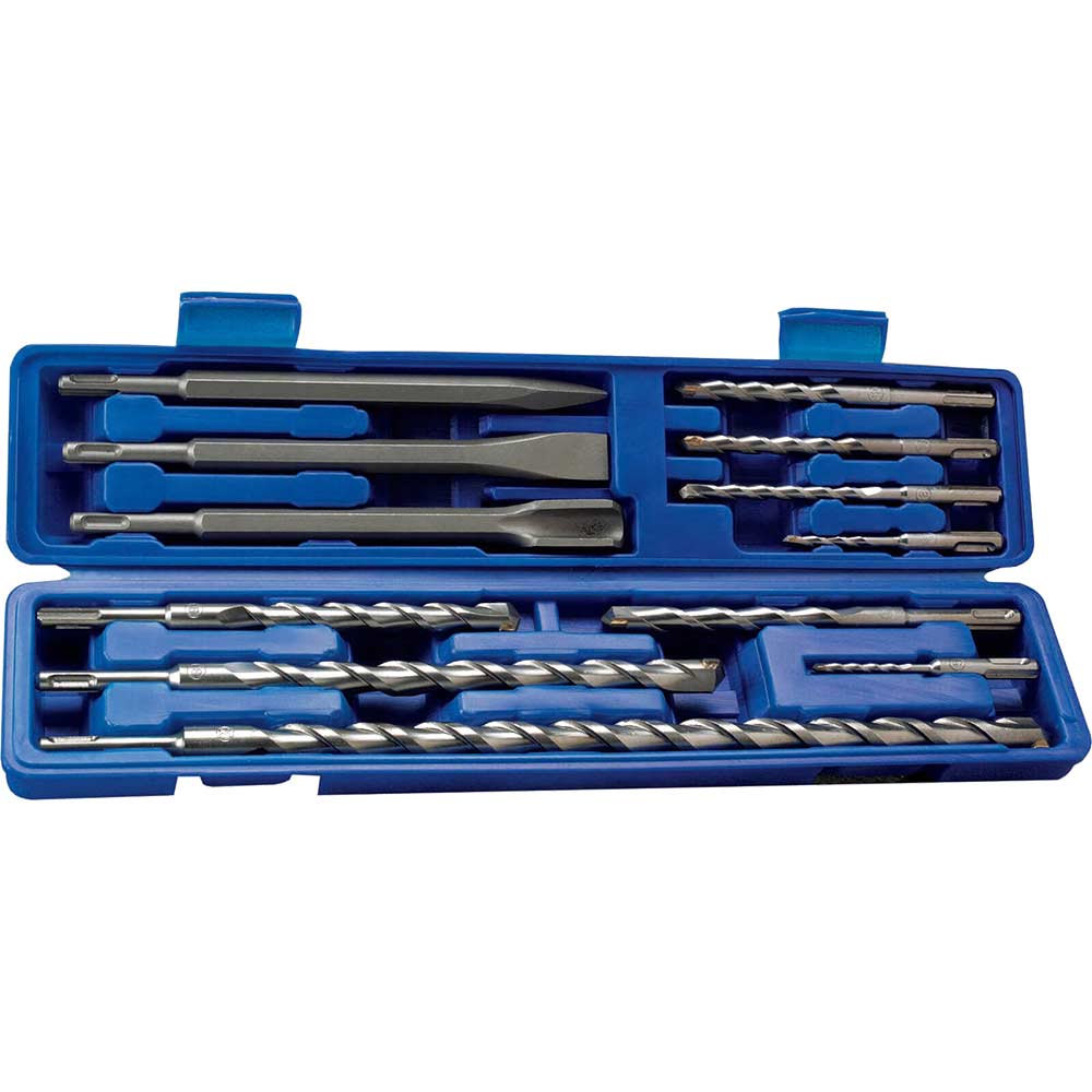 Image of Faithfull 12 Piece SDS Plus Drill & Steel Bit Set