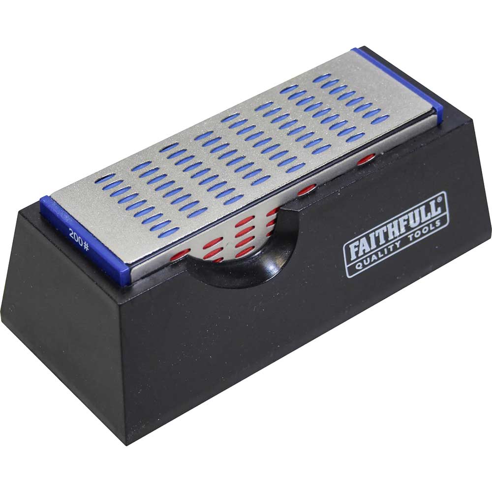 Image of Faithfull Diamond Sharpening Stone 4 Sided