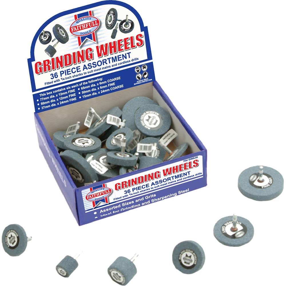 Faithfull Grinding Wheel Assortment 36Pc