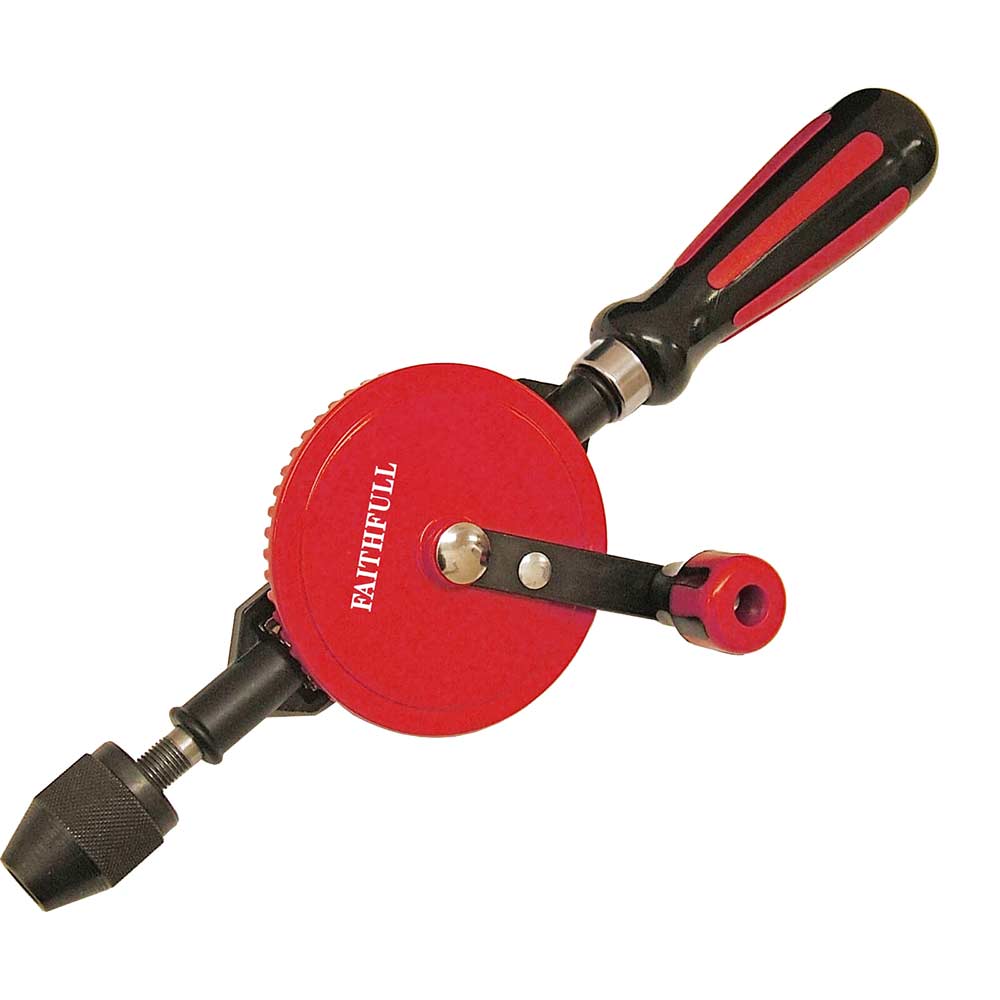 Faithfull Hand Drill Double Pinion 8.5mm Capacity