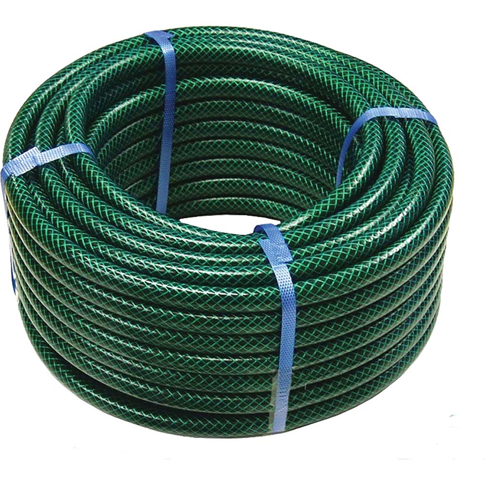 Image of Faithfull 15 Metre PVC Reinforced Hose Pipe 12.5mm (1/2&quot;) Dark Green