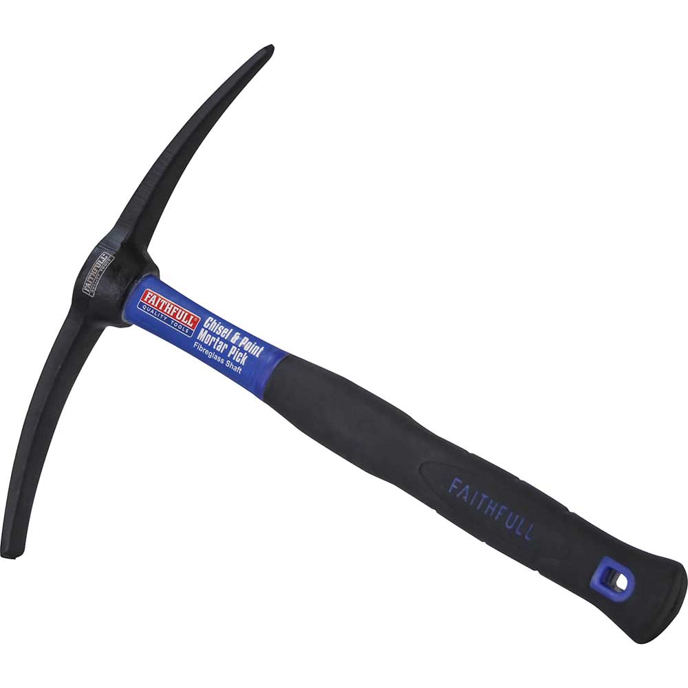 Image of Faithfull Mortar Pick Chisel & Point Fibreglass Shaft