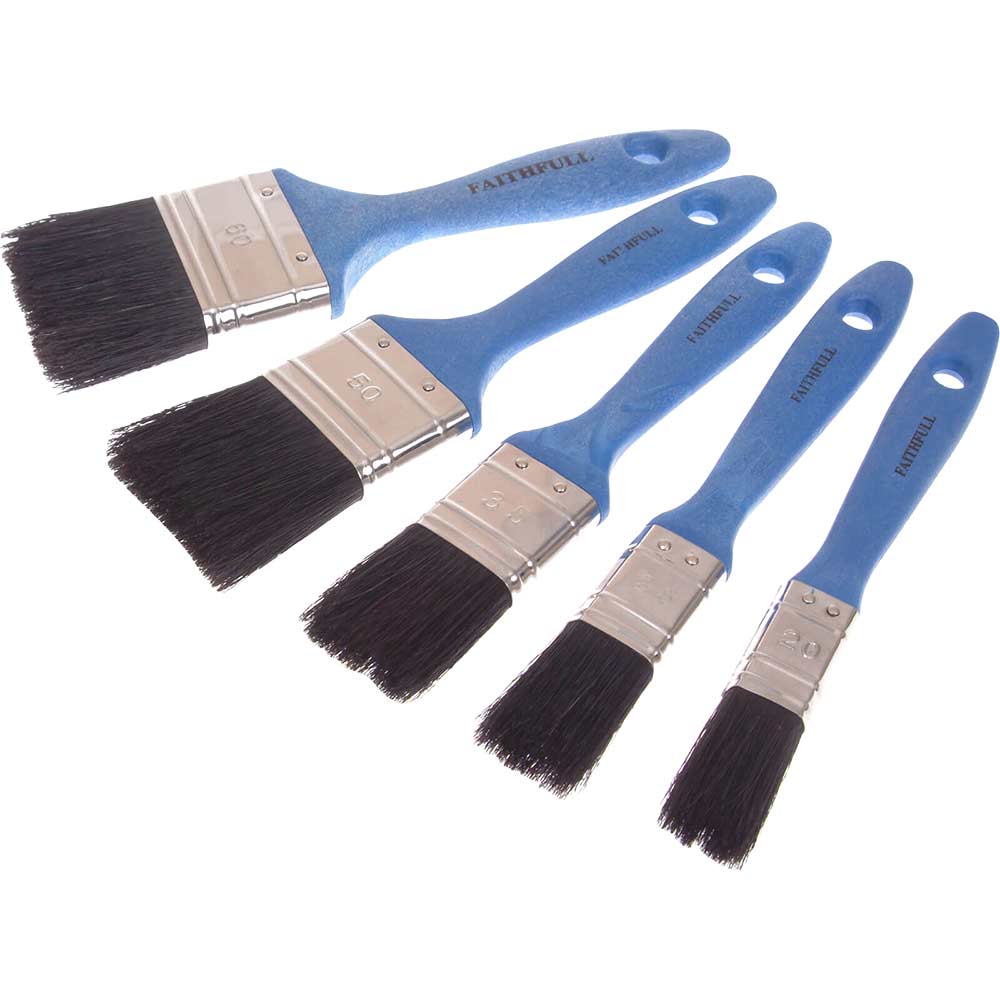 Image of Faithfull 5 Piece Utility General Purpose Paint Brush Set