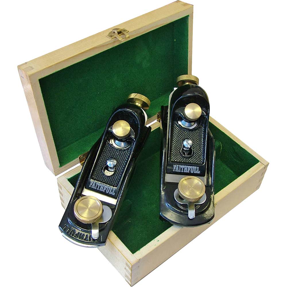 Faithfull 9 1/2 & 60 1/2 Block Planes in Wooden Box