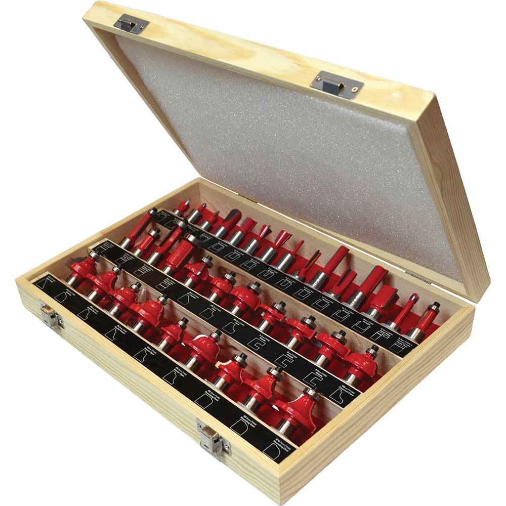 Image of Faithfull 35 Piece TCT 1/2 Shank Router Bit Set