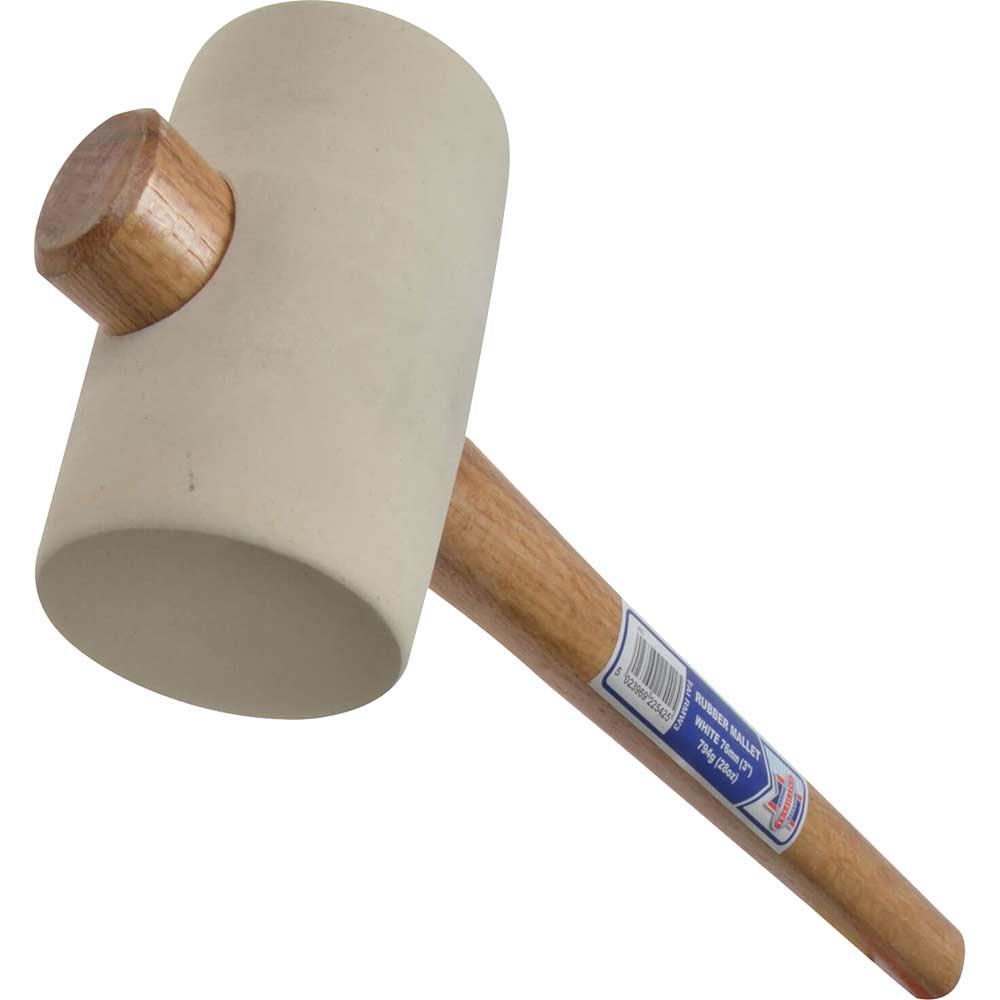 Image of Faithfull Rubber Mallet - White 3.In