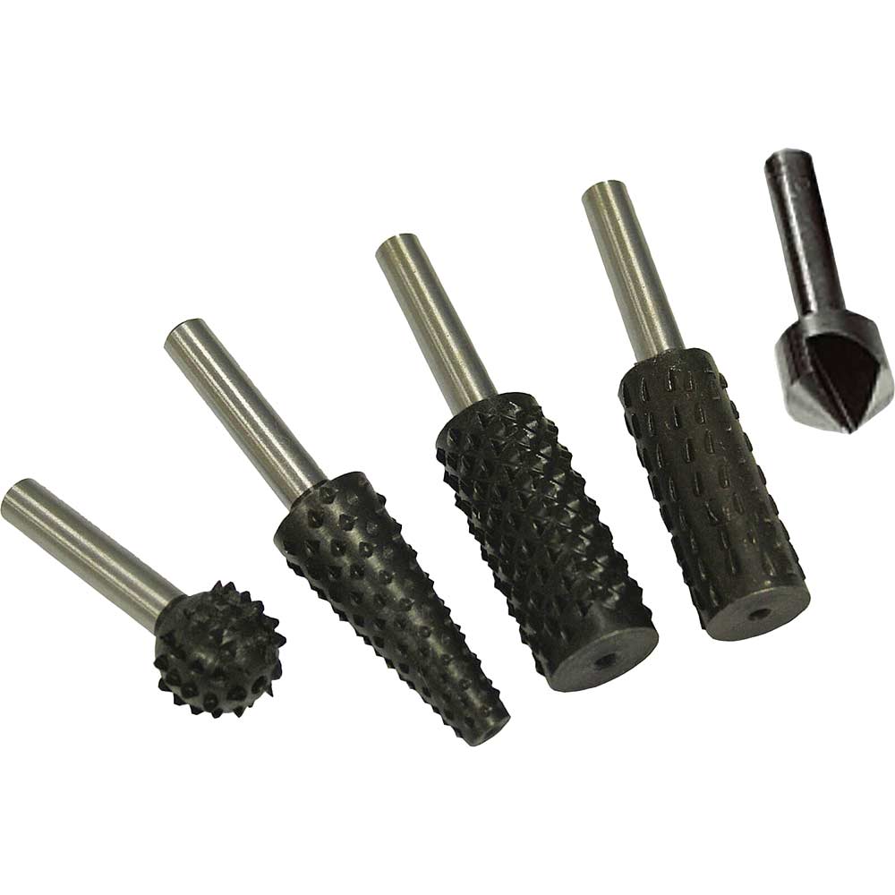Faithfull 5 Piece Rotary Rasps & Countersink Set