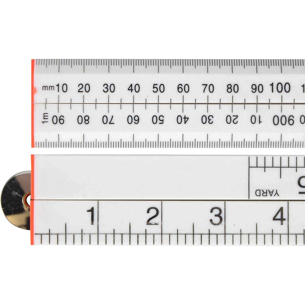 Faithfull Plastic Folding Rule 1 Metre / 39"
