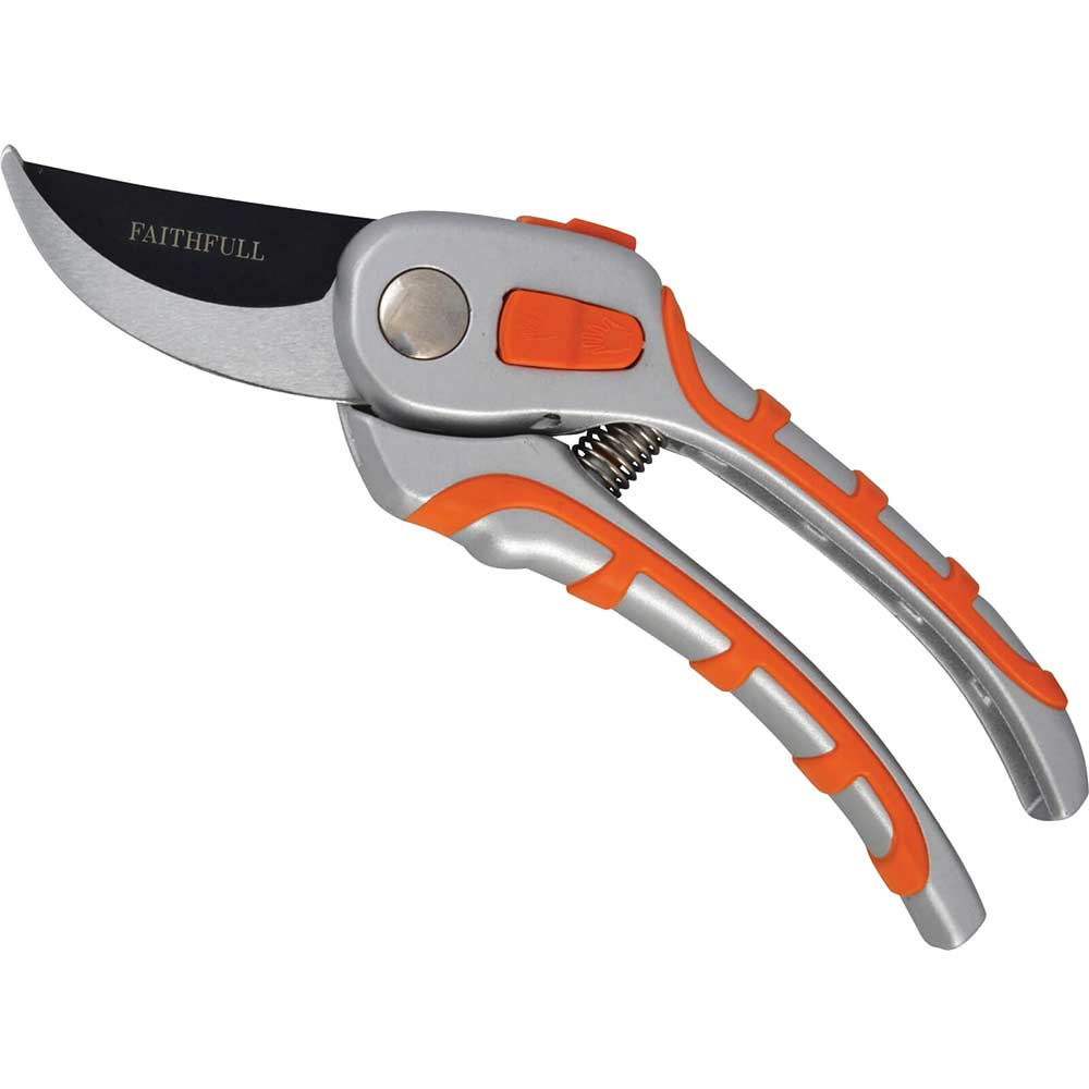 Image of Faithfull Samurai 25mm Cutting Capacity Bypass Secateurs Nonslip 205mm / 8&quot;