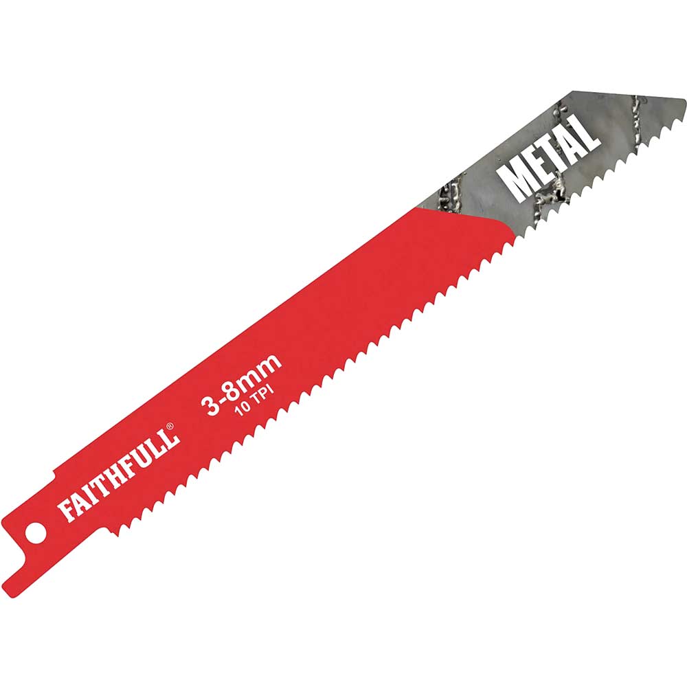 Image of Faithfull Sabre Saw Blades Metal S918H Pack of 5