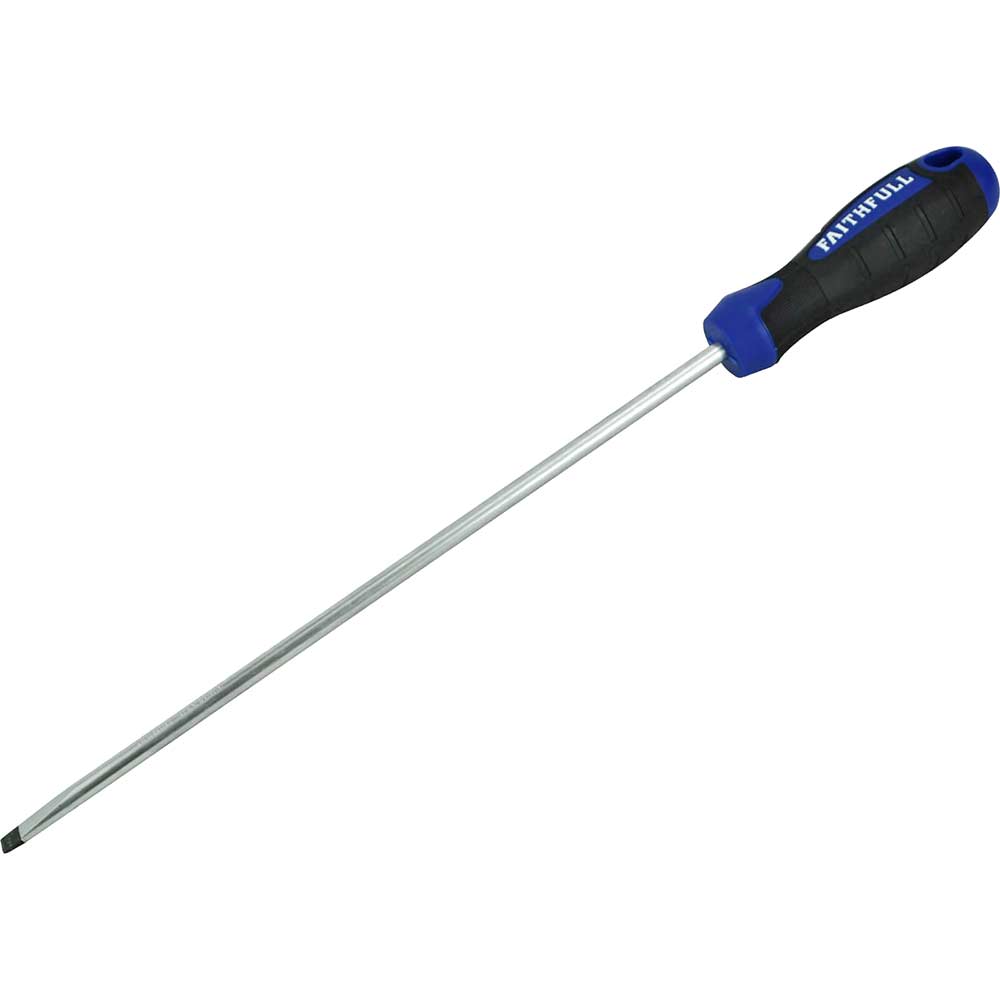 Faithfull 250 x 10mm Soft Grip Flared Slotted Screwdriver