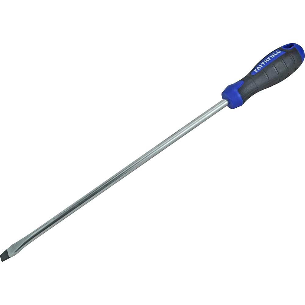 Faithfull 300 x 12mm Soft Grip Flared Slotted Screwdriver