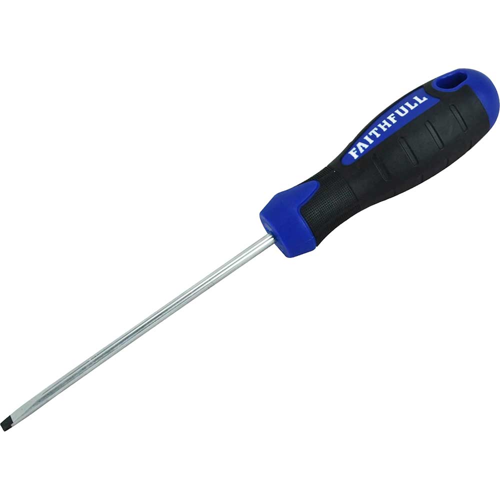 Image of Faithfull 100 x 4mm Soft Grip Parallel Slotted Screwdriver