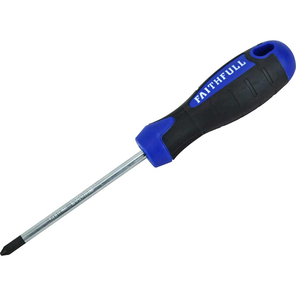 Image of Faithfull 100mm x Ph2 Soft Grip Phillips Screwdriver