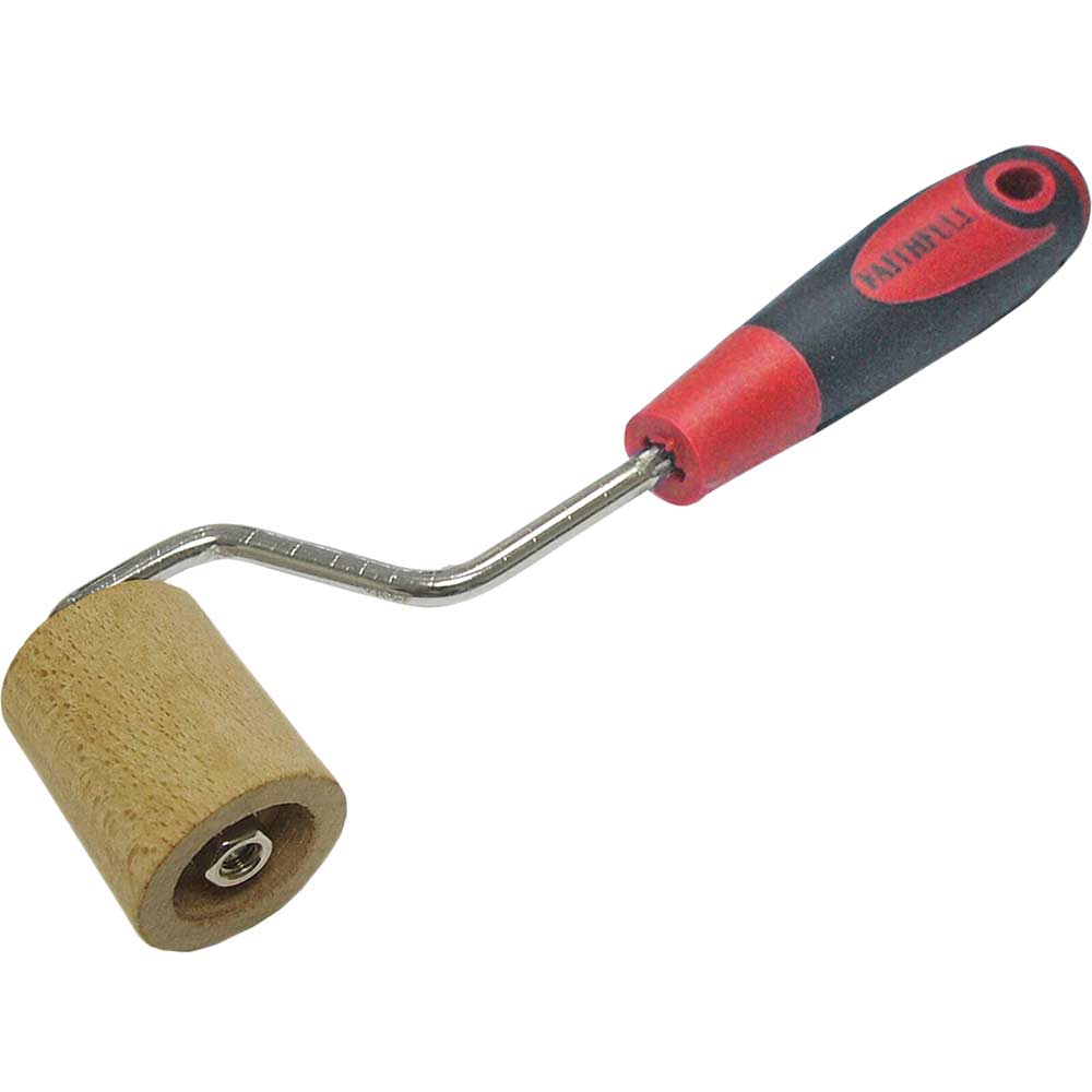 Faithfull Soft Grip Wooden Wallpaper Seam Roller