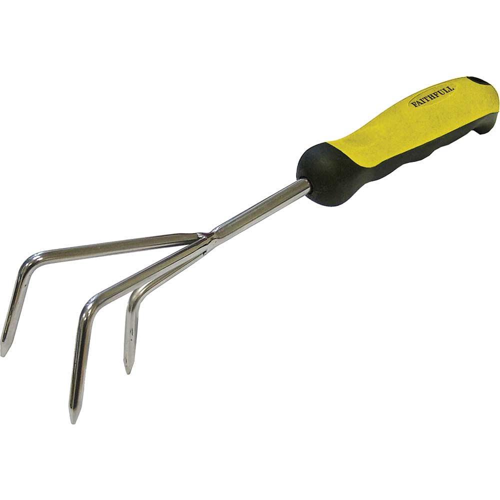 Faithfull Soft Grip Stainless Steel Hand Cultivator