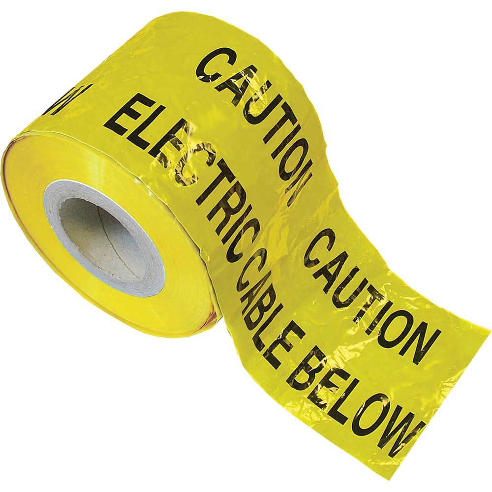 Faithfull Electric Cable Warning Tape 365 Metre x 150mm